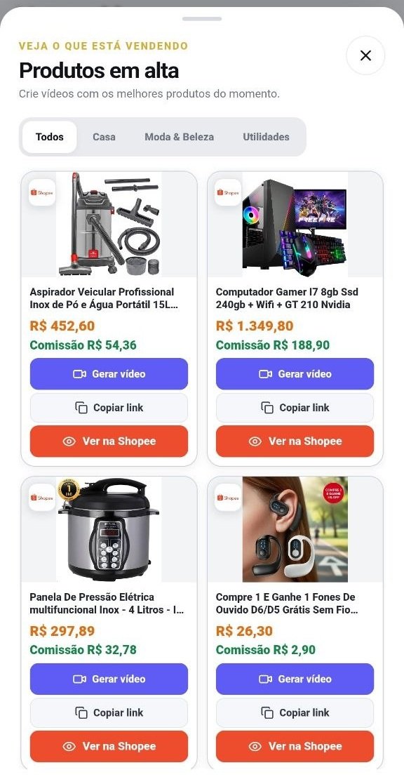 Produtos Em alta